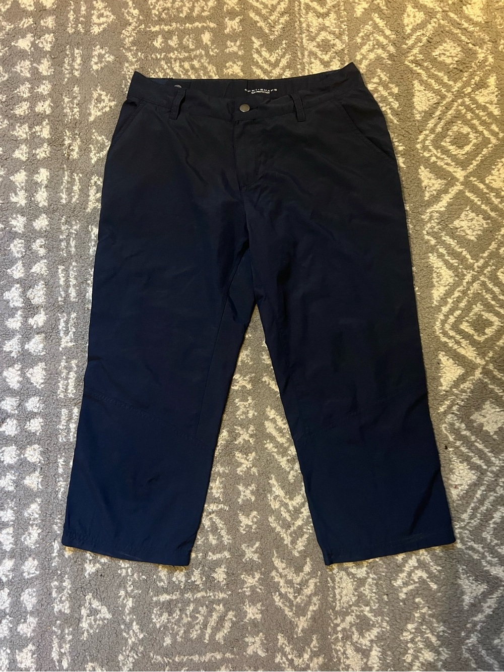 Columbia PFG Pants Womens 8 Capri Hiking Fishing Camping Blue Cropped (L116)